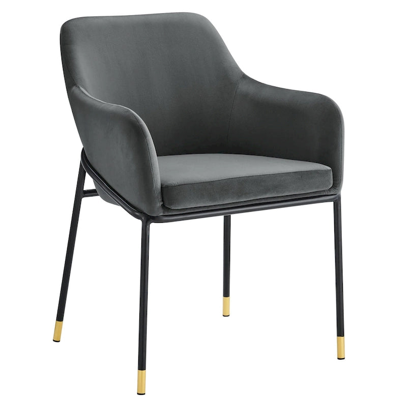 Fauteuil de salle à manger en velours
