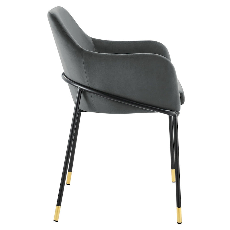 Fauteuil de salle à manger en velours