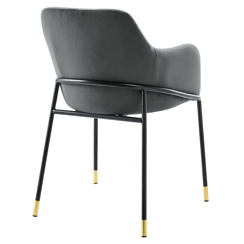 Fauteuil de salle à manger en velours