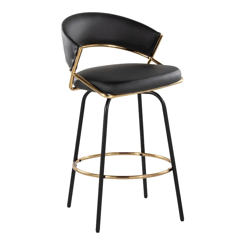 26 Tabourets de comptoir rembourrés avec pieds en métal (Lot de 2)