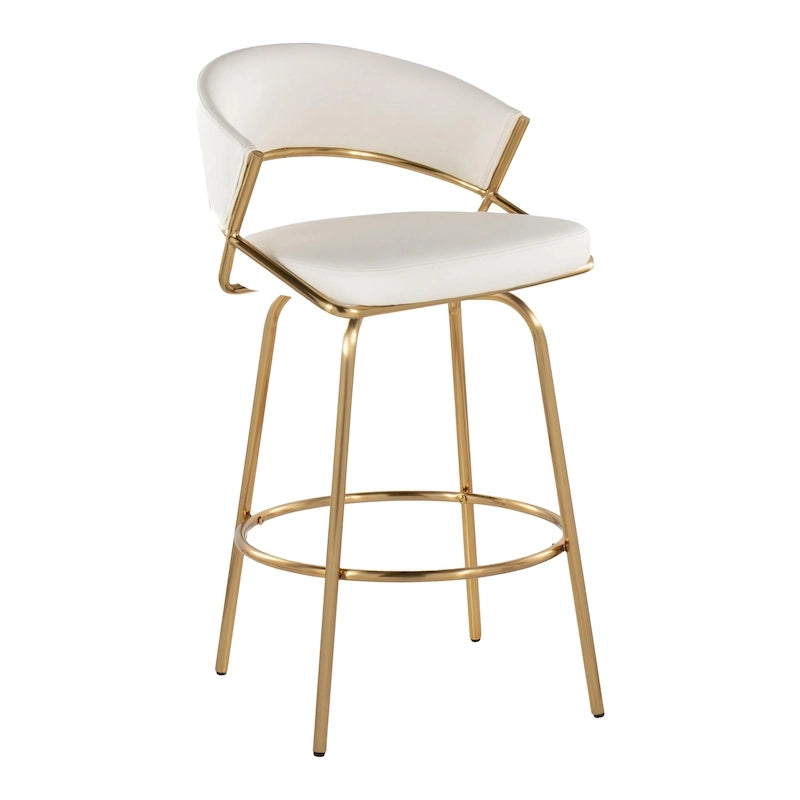 26 Tabourets de comptoir rembourrés avec pieds en métal (Lot de 2)