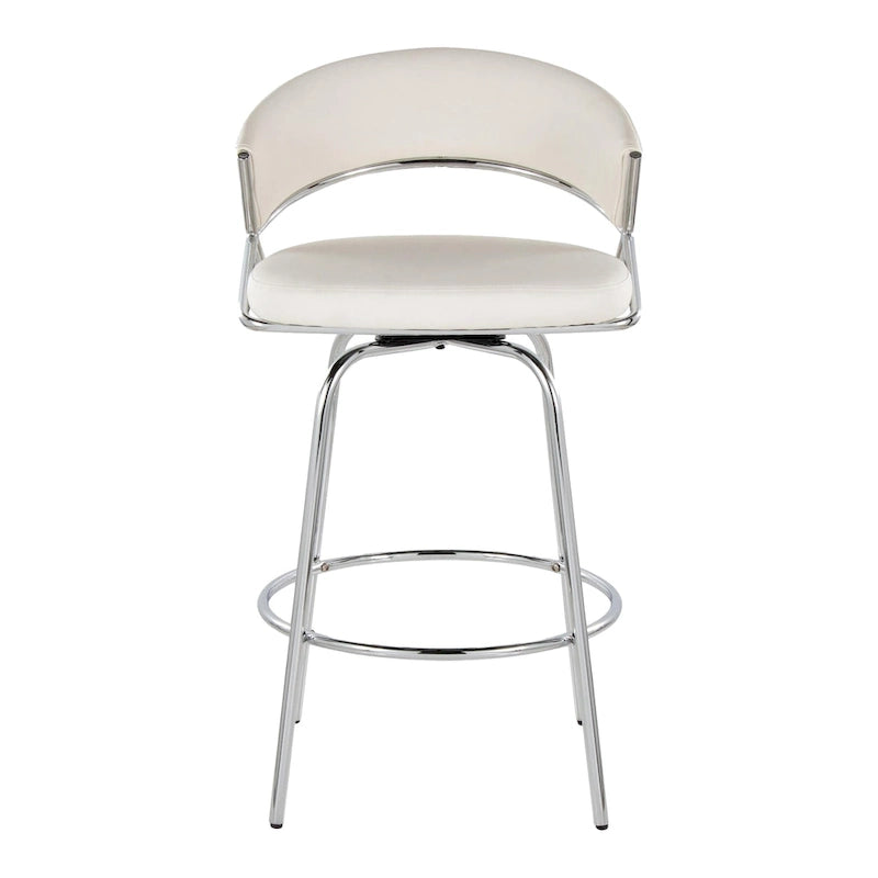 26 Tabourets de comptoir rembourrés avec pieds en métal (Lot de 2)