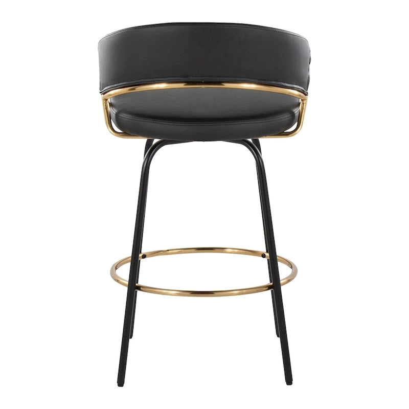 26 Tabourets de comptoir rembourrés avec pieds en métal (Lot de 2)