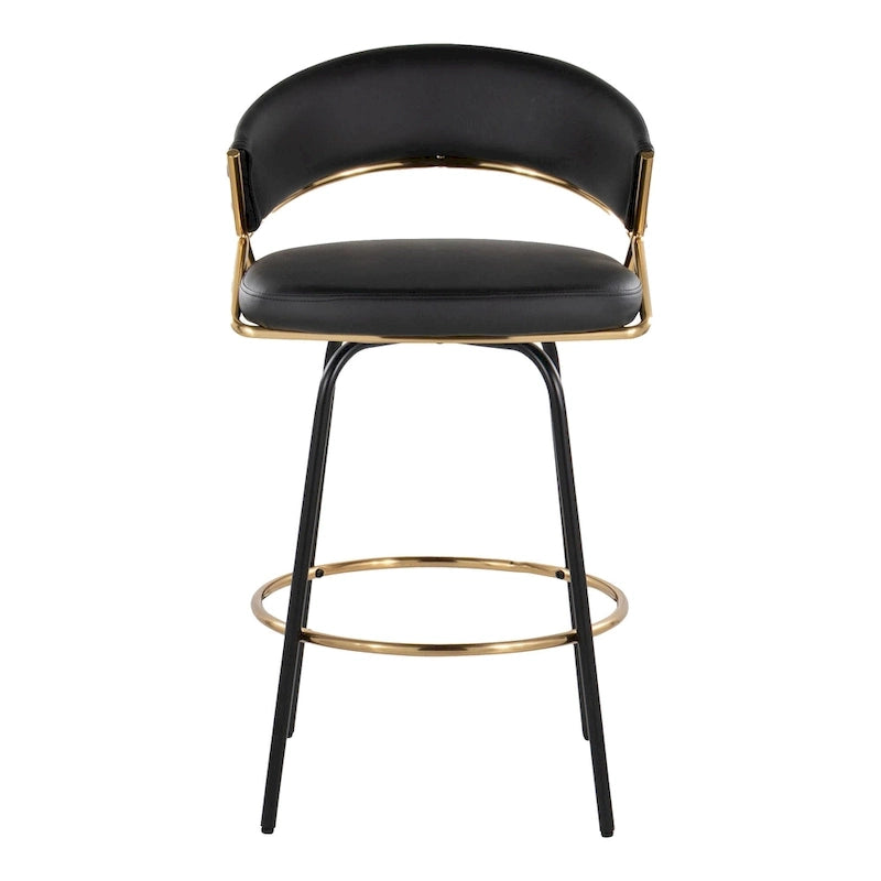 26 Tabourets de comptoir rembourrés avec pieds en métal (Lot de 2)