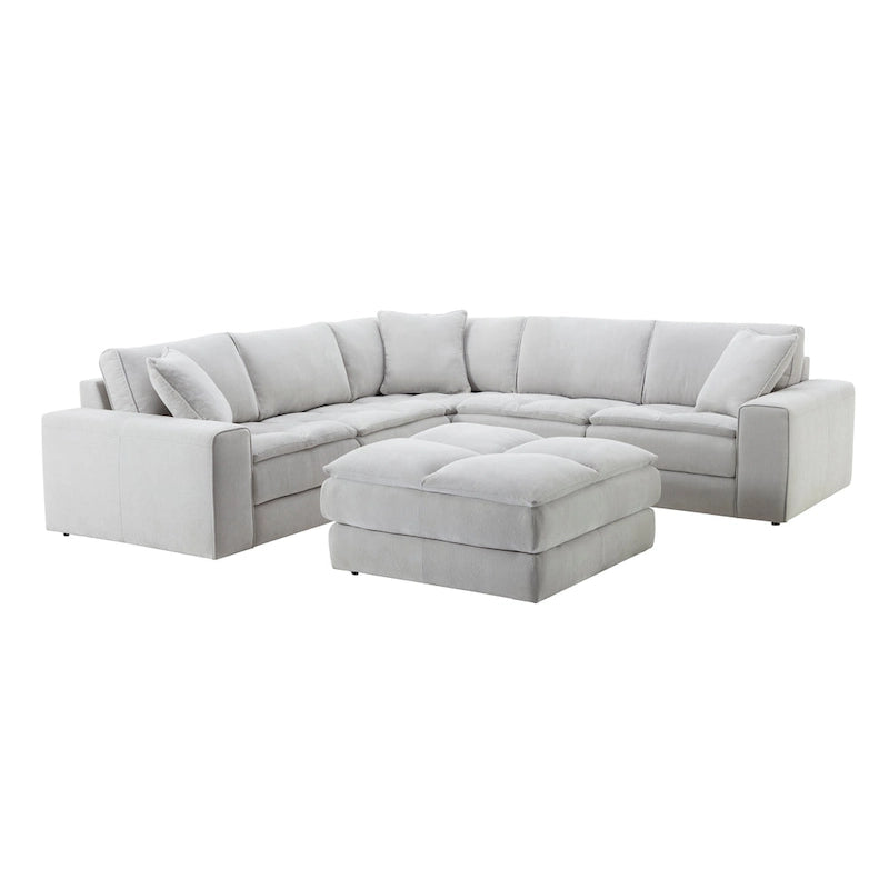 Canapé modulaire en tissu capitonné de style moderne