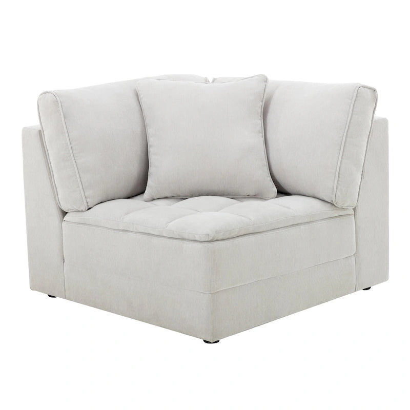 Canapé modulaire en tissu capitonné de style moderne