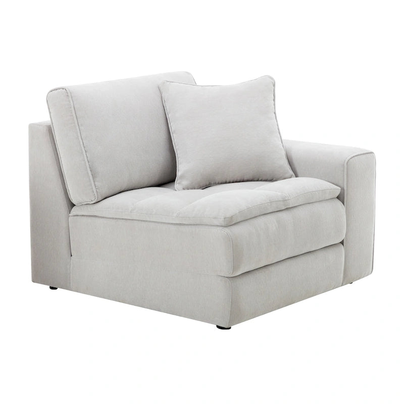 Canapé modulaire en tissu capitonné de style moderne