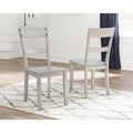 Chaise de salle à manger rustique lavée de gris (lot de 2)