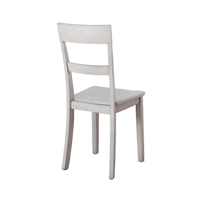 Chaise de salle à manger rustique lavée de gris (lot de 2)