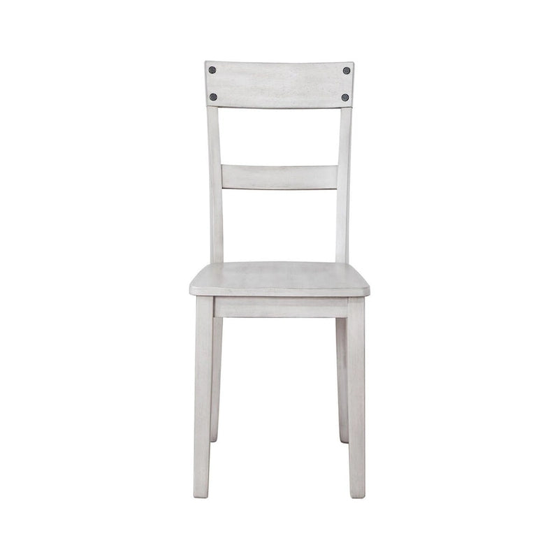 Chaise de salle à manger rustique lavée de gris (lot de 2)
