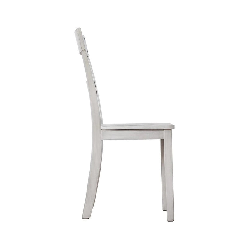 Chaise de salle à manger rustique lavée de gris (lot de 2)