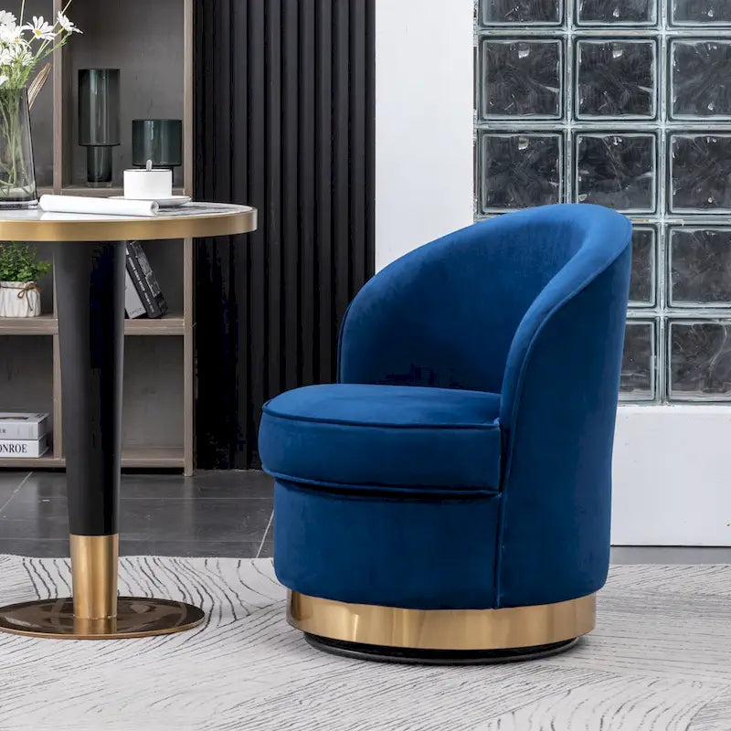 Fauteuil pivotant contemporain en velours
