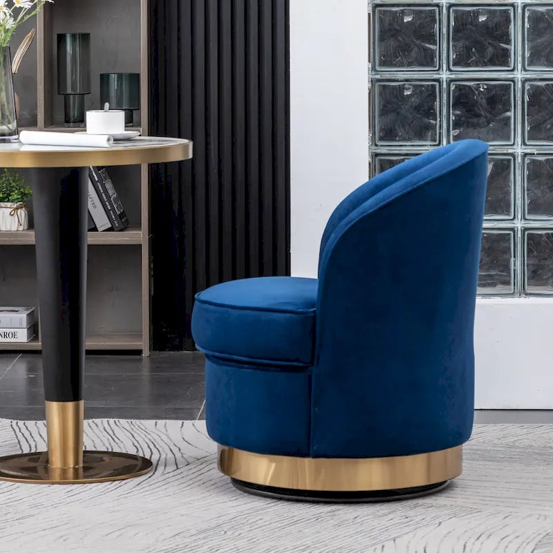 Fauteuil pivotant contemporain en velours