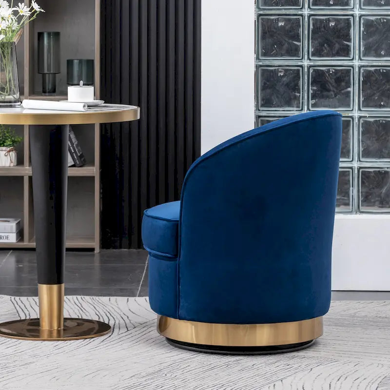 Fauteuil pivotant contemporain en velours