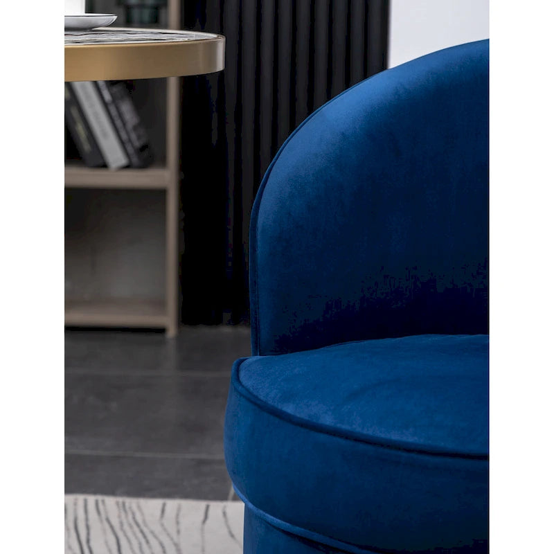 Fauteuil pivotant contemporain en velours
