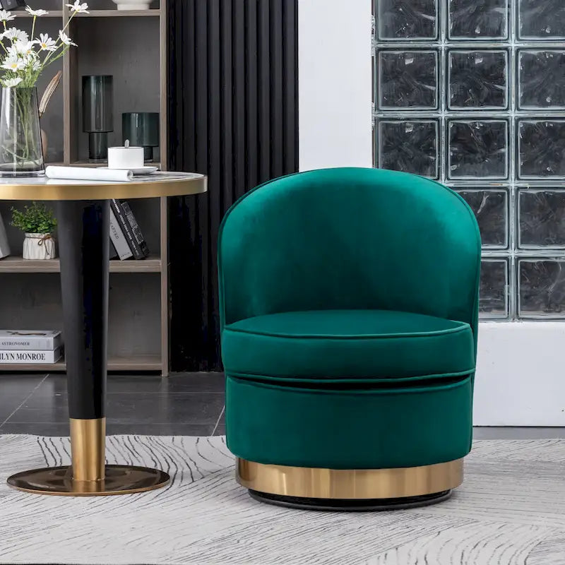 Fauteuil pivotant contemporain en velours