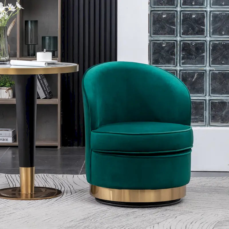 Fauteuil pivotant contemporain en velours