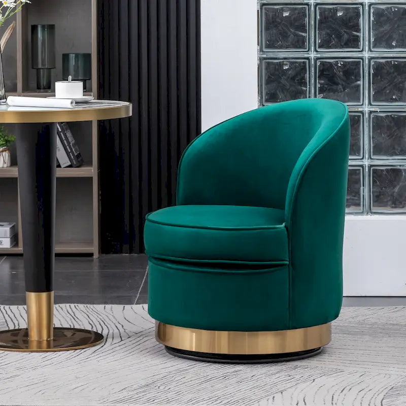 Fauteuil pivotant contemporain en velours