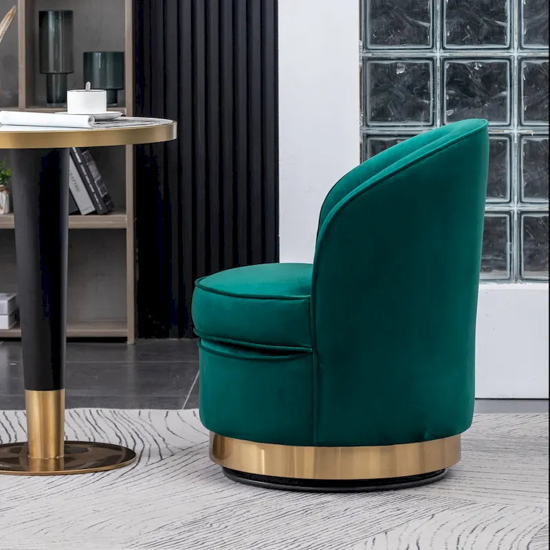 Fauteuil pivotant contemporain en velours