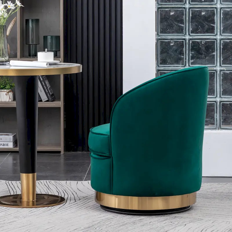 Fauteuil pivotant contemporain en velours