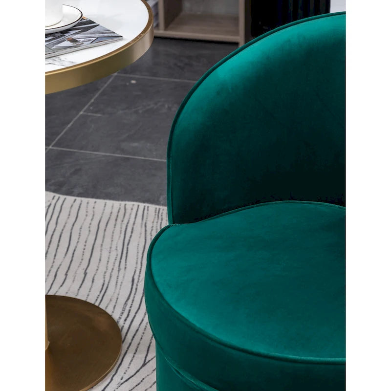Fauteuil pivotant contemporain en velours