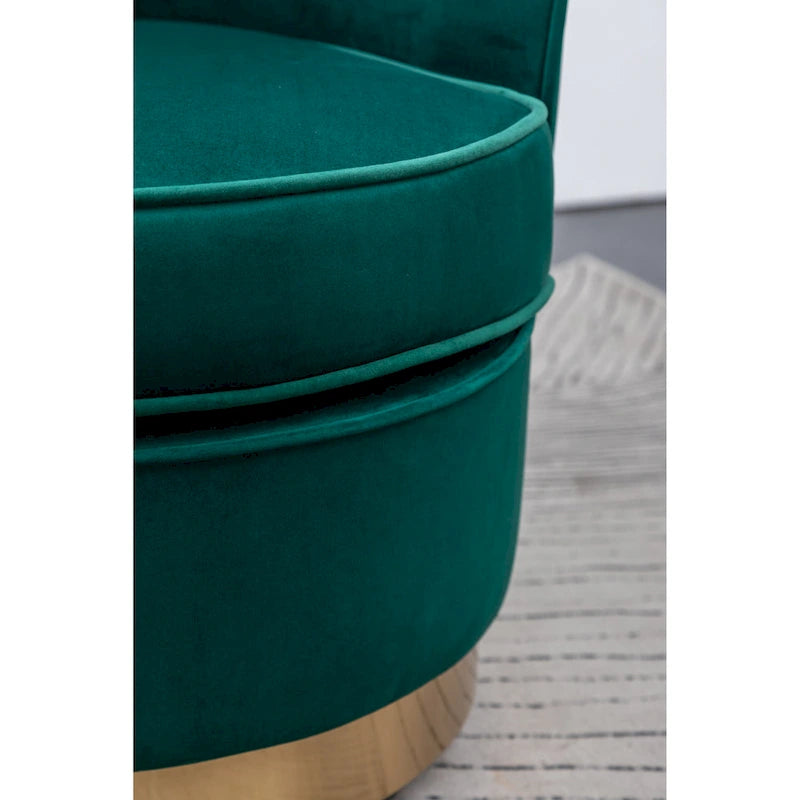 Fauteuil pivotant contemporain en velours