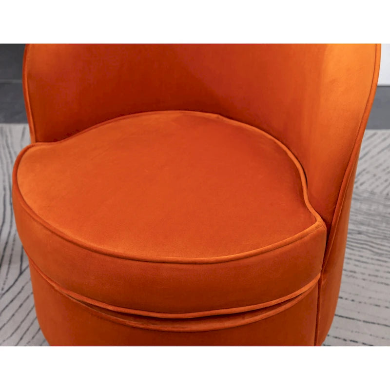 Fauteuil pivotant contemporain en velours