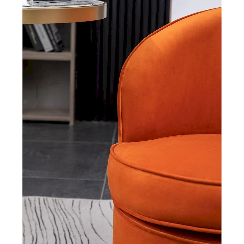 Fauteuil pivotant contemporain en velours