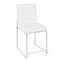 Chaises de salle à manger hautes en acier inoxydable (lot de deux)