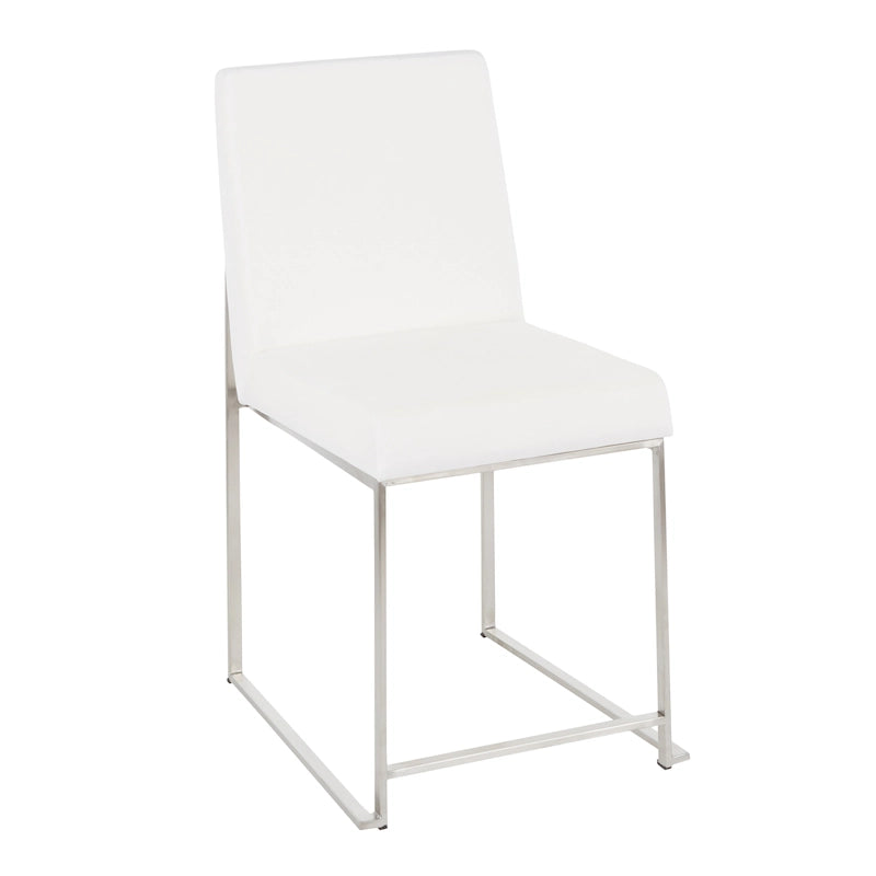 Chaises de salle à manger hautes en acier inoxydable (lot de deux)