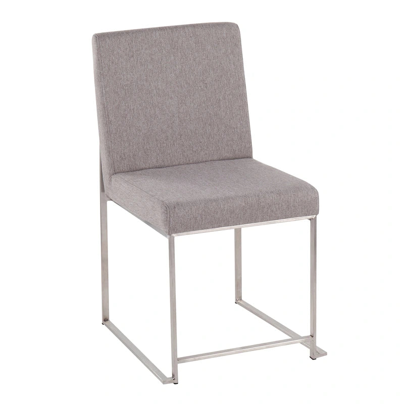 Chaises de salle à manger hautes en acier inoxydable (lot de deux)