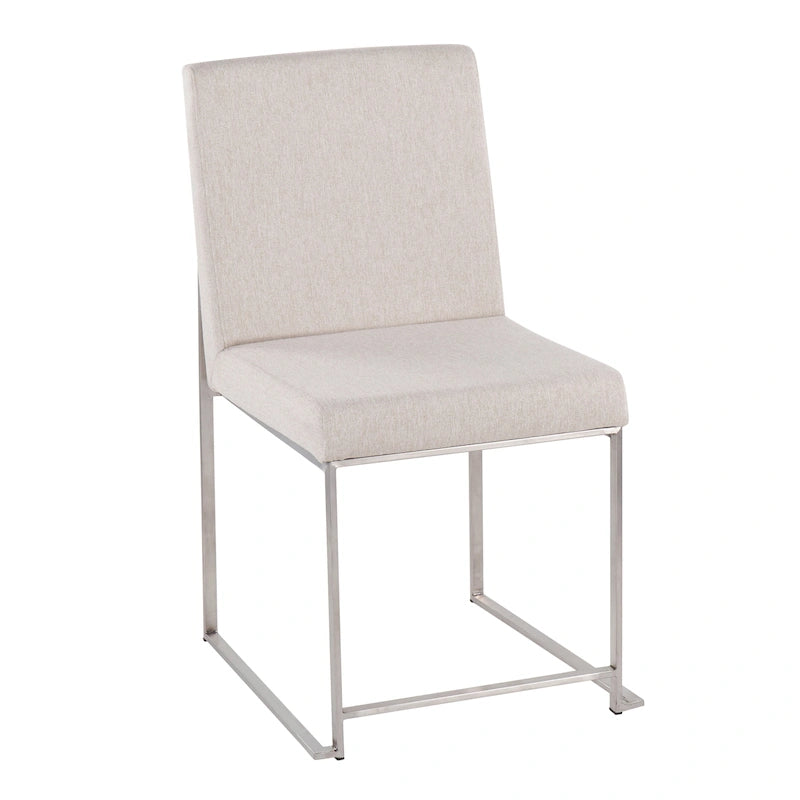 Chaises de salle à manger hautes en acier inoxydable (lot de deux)