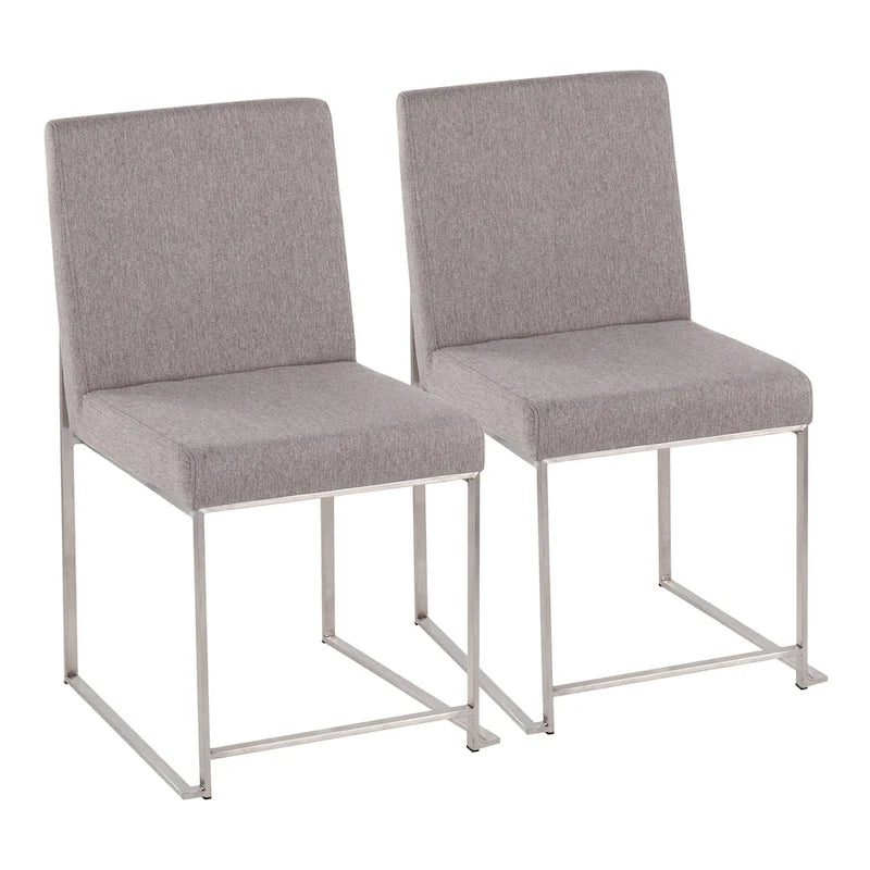 Chaises de salle à manger hautes en acier inoxydable (lot de deux)