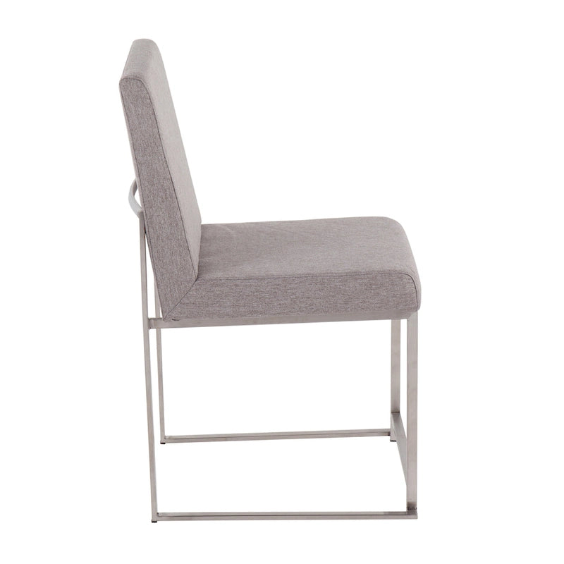 Chaises de salle à manger hautes en acier inoxydable (lot de deux)