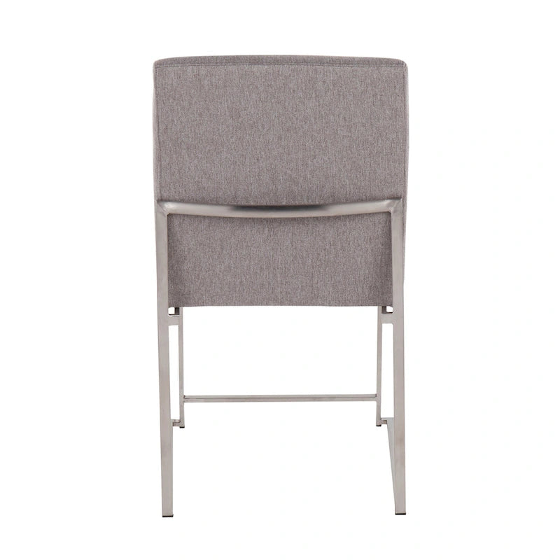 Chaises de salle à manger hautes en acier inoxydable (lot de deux)