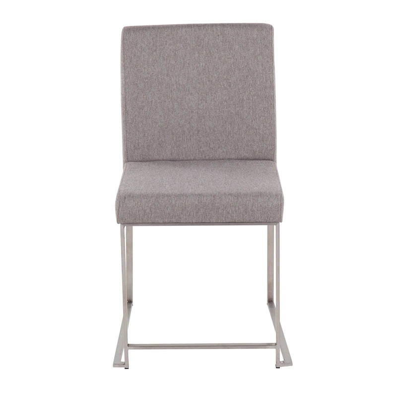 Chaises de salle à manger hautes en acier inoxydable (lot de deux)