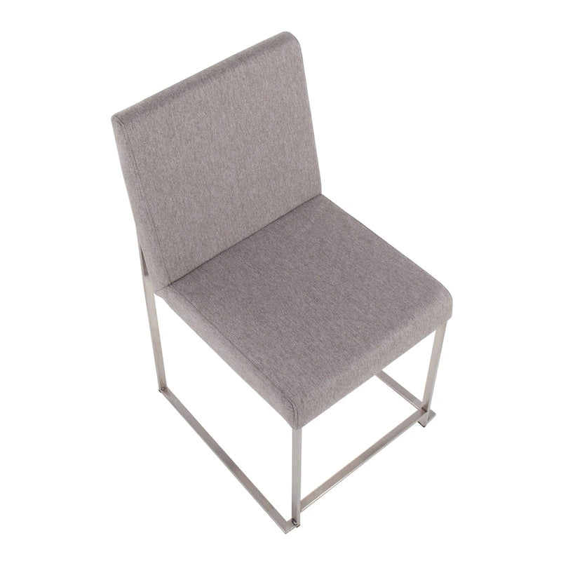 Chaises de salle à manger hautes en acier inoxydable (lot de deux)