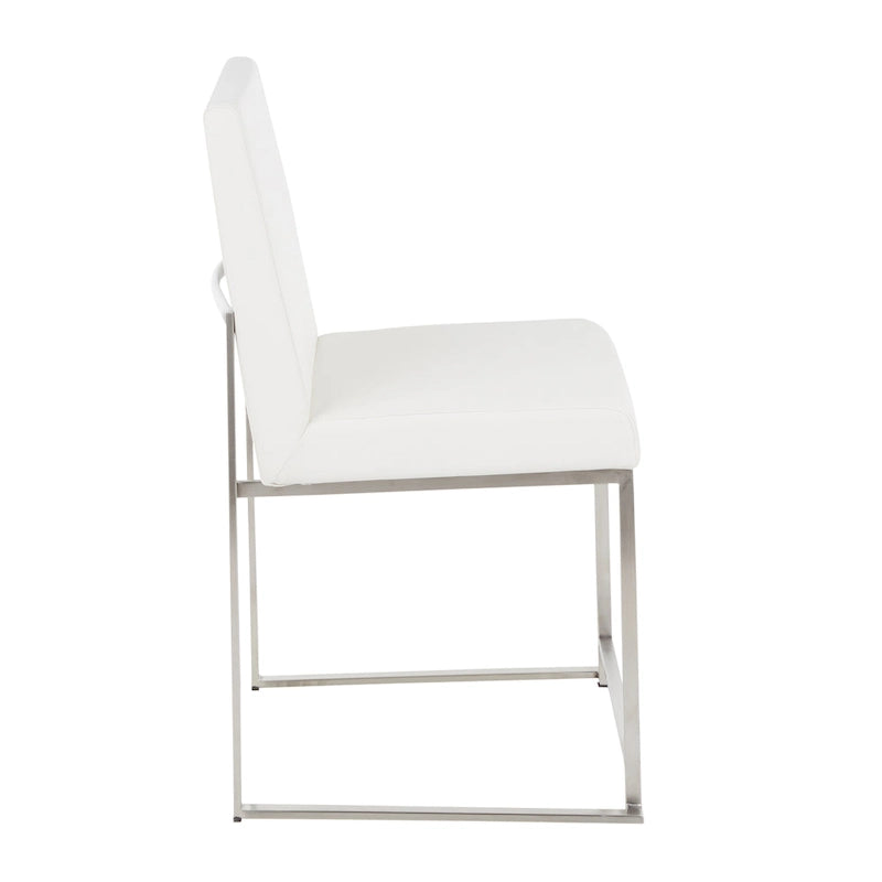 Chaises de salle à manger hautes en acier inoxydable (lot de deux)