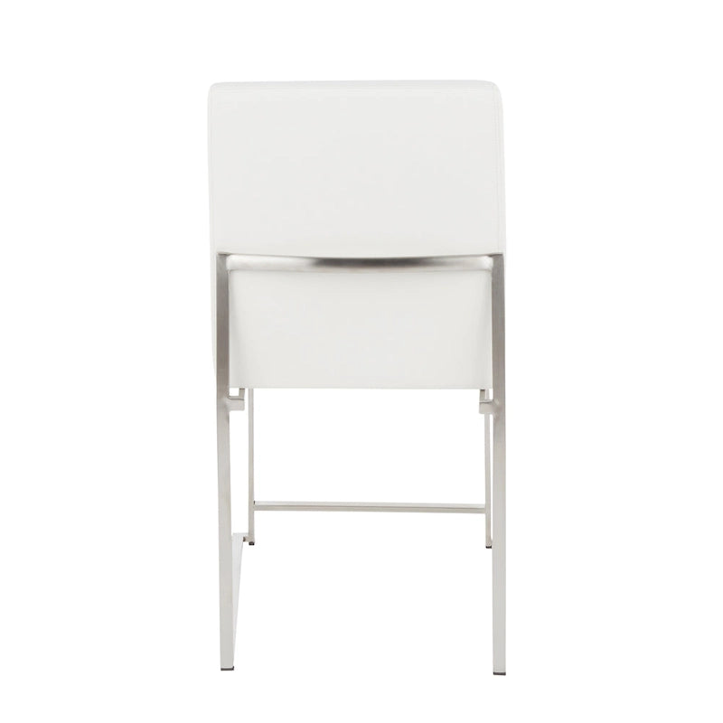 Chaises de salle à manger hautes en acier inoxydable (lot de deux)