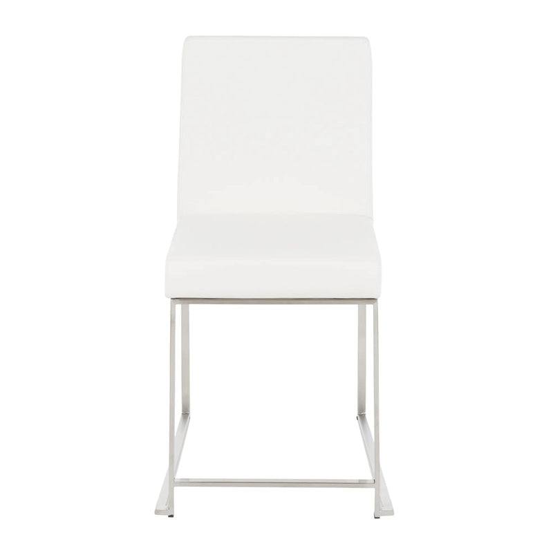 Chaises de salle à manger hautes en acier inoxydable (lot de deux)