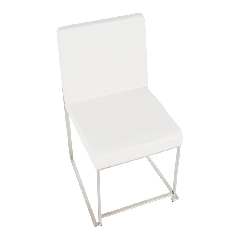 Chaises de salle à manger hautes en acier inoxydable (lot de deux)