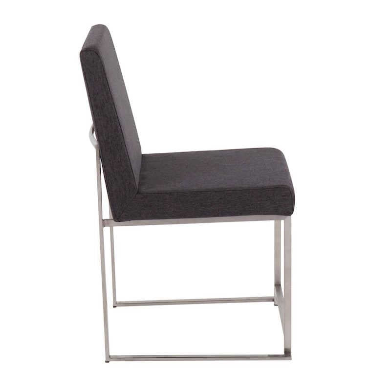 Chaises de salle à manger hautes en acier inoxydable (lot de deux)
