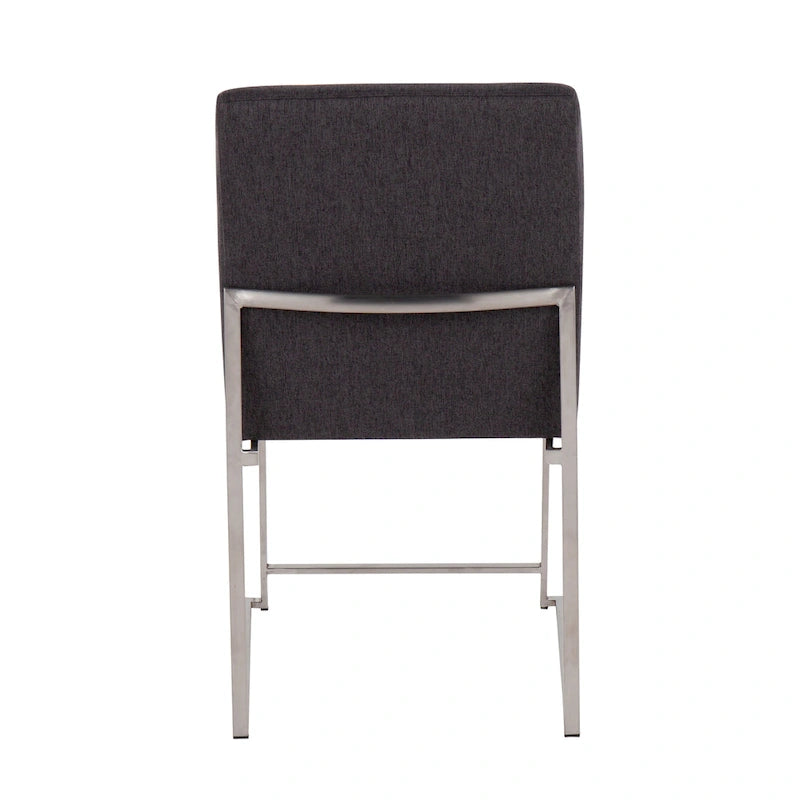 Chaises de salle à manger hautes en acier inoxydable (lot de deux)