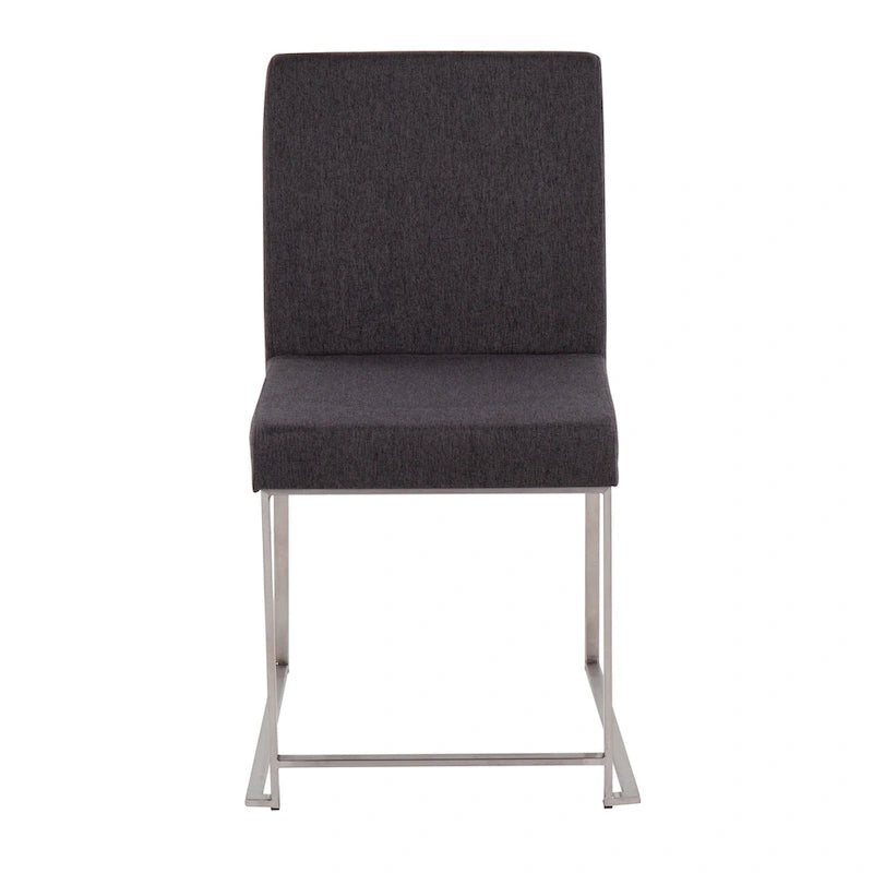 Chaises de salle à manger hautes en acier inoxydable (lot de deux)