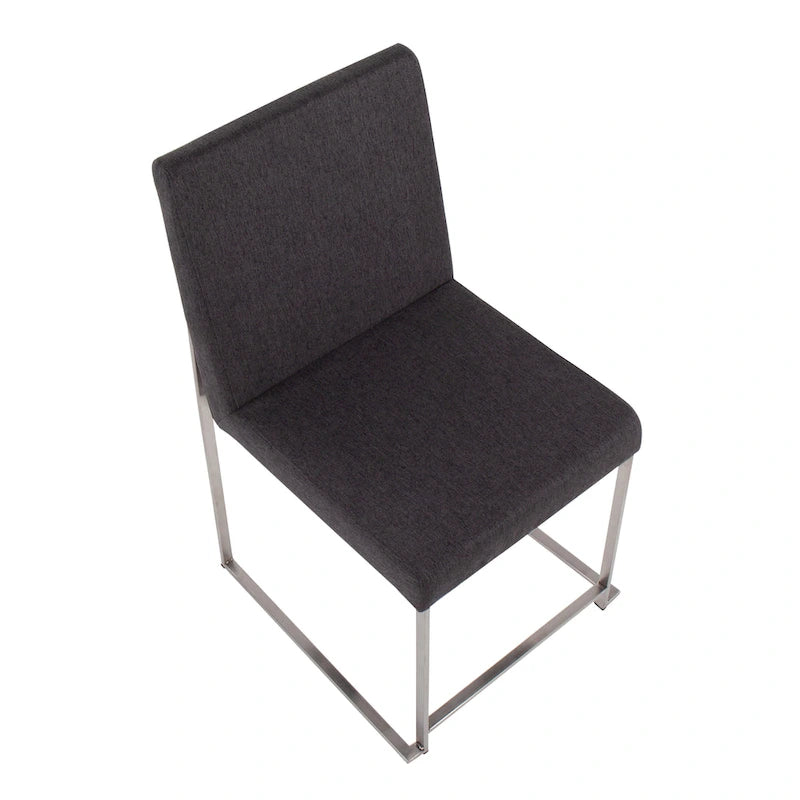 Chaises de salle à manger hautes en acier inoxydable (lot de deux)