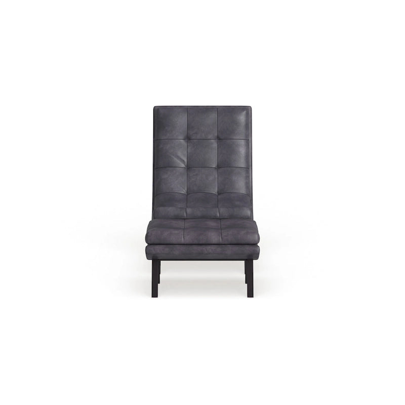Fauteuil de salon et ottoman en similicuir