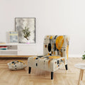 Fauteuil d'appoint abstrait rembourré à formes géométriques et fauteuil moderne et contemporain