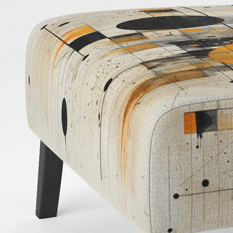Fauteuil d'appoint abstrait rembourré à formes géométriques et fauteuil moderne et contemporain
