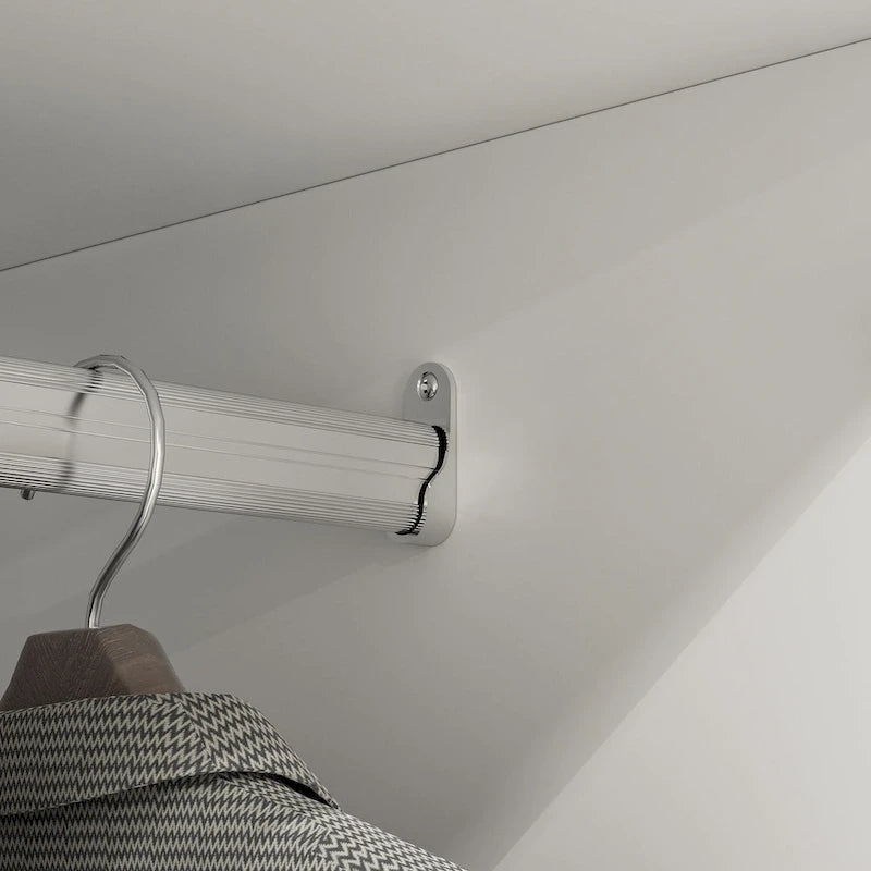 Armoire modulable avec miroir, blanche, pour chambre à coucher, meuble de rangement