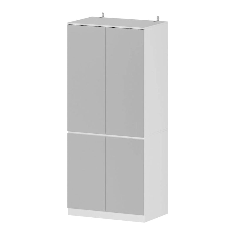 Armoire modulable avec miroir, blanche, pour chambre à coucher, meuble de rangement